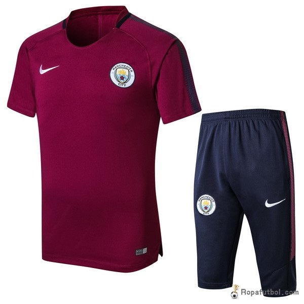 Camiseta Manchester City Entrenamiento Conjunto Completo 2017/18 Rojo